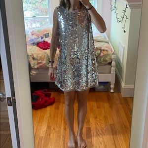 Free People Sequined Shift Dress